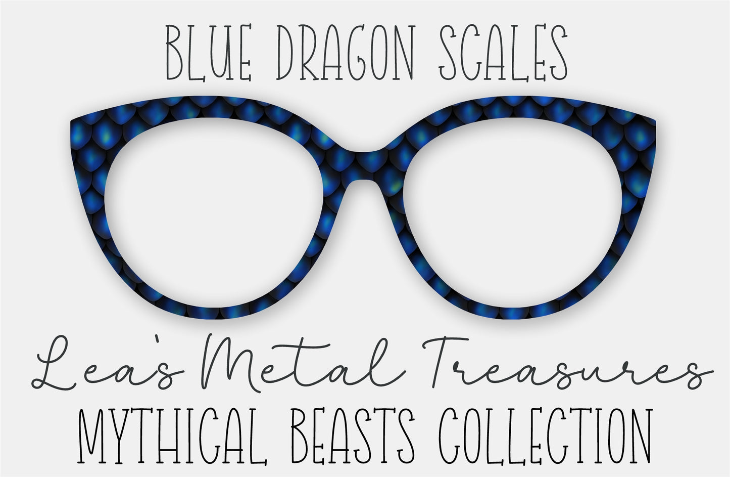 Blue Dragon Scales Eyewear Frame Toppers COMES WITH MAGNETS