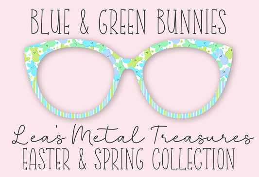 Blue and Green Bunnies • Magnetic Eyeglasses Toppers