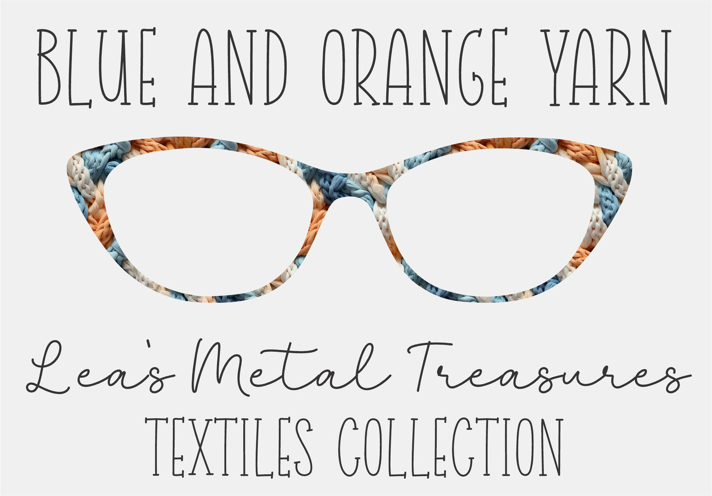 BLUE AND YELLOW YARN Eyewear Frame Toppers COMES WITH MAGNETS