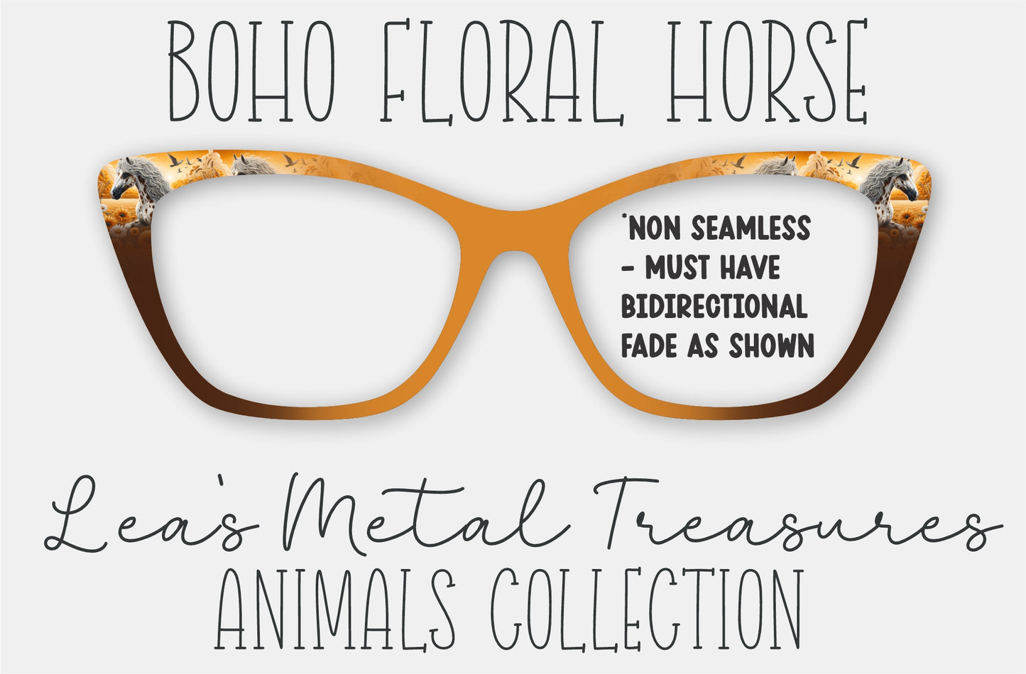 BOHO Floral Horse Eyewear Frame Toppers