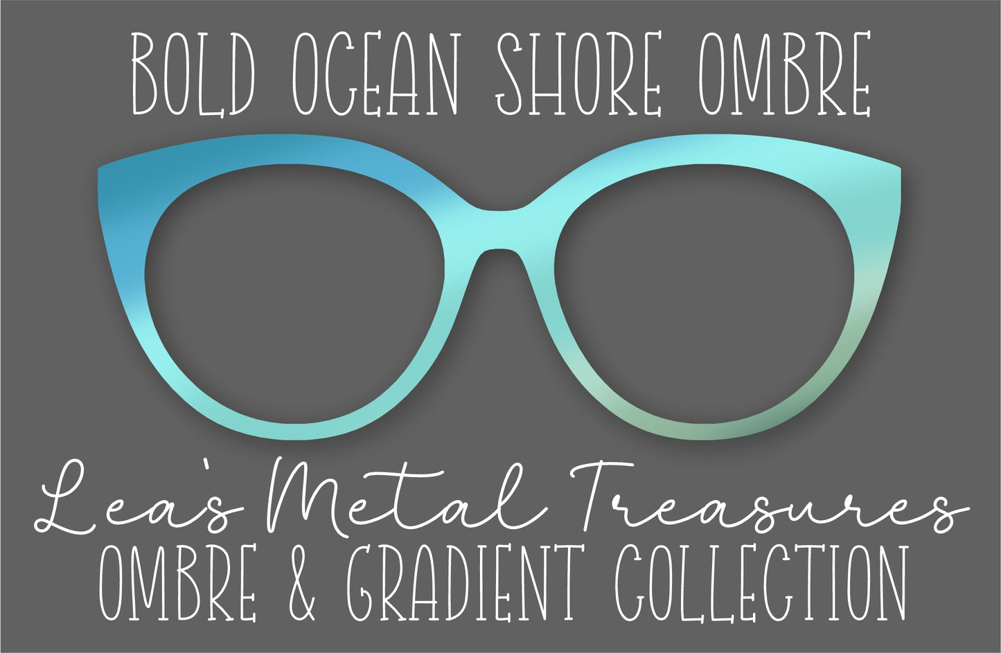Bold Ocean Shore Ombre Eyewear Frame Toppers