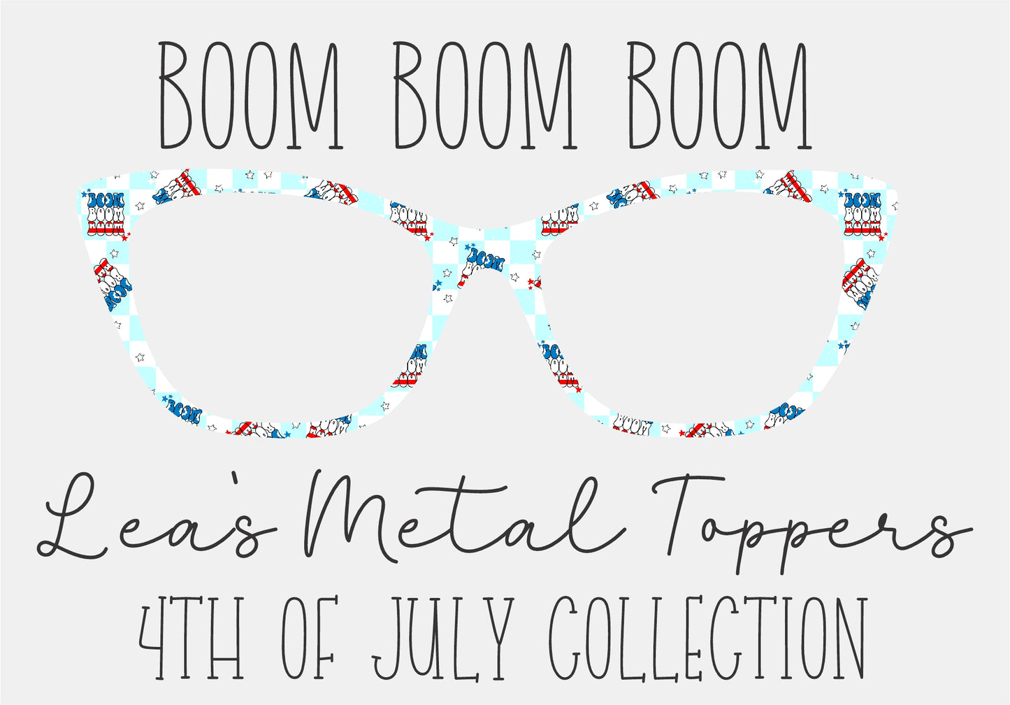 BOOM BOOM BOOM Eyewear Frame Toppers COMES WITH MAGNETS