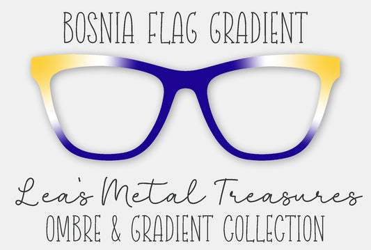 Bosnia Flag Gradient Eyewear Frame Toppers