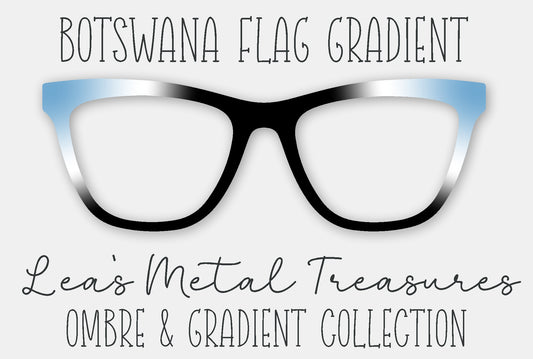 Botswana Flag Gradient Eyewear Frame Toppers