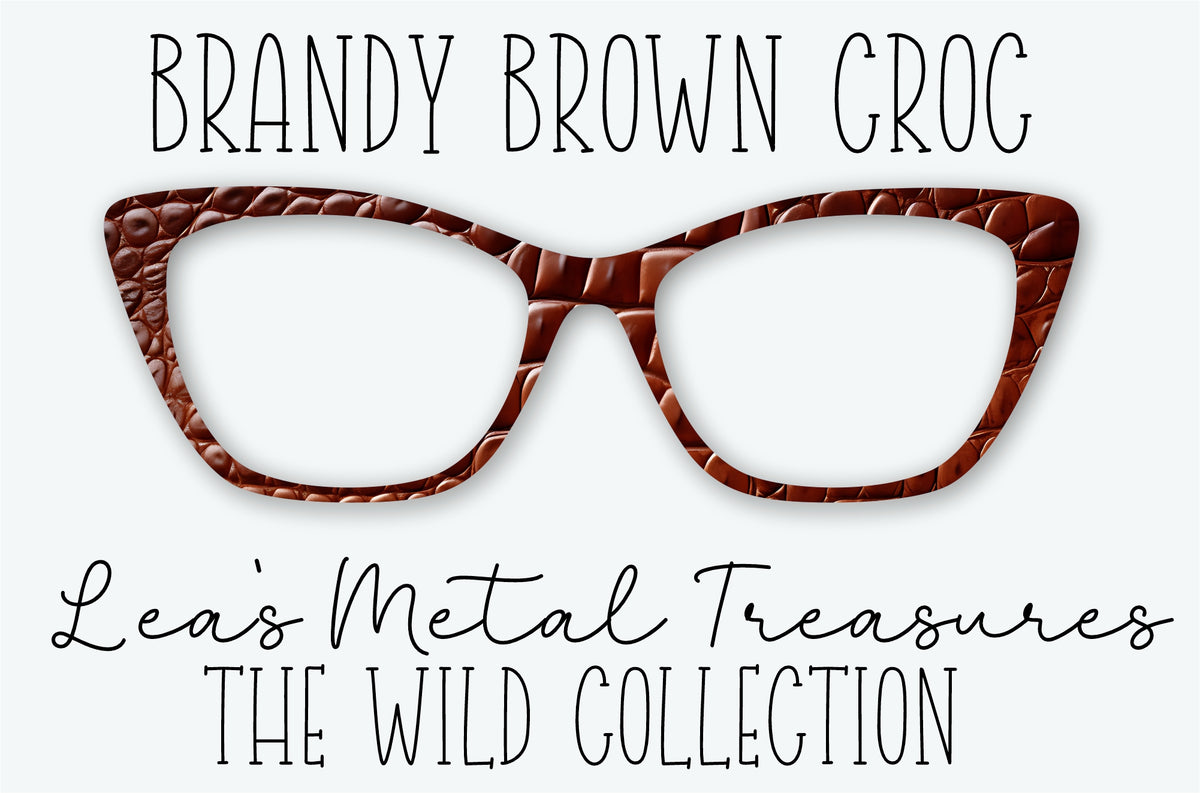 BRANDY BROWN CROC Eyewear Frame Toppers