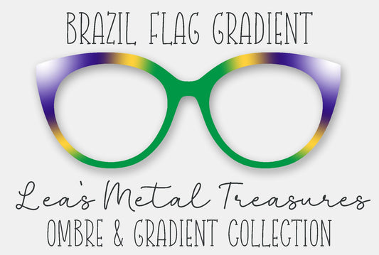 Brazil Flag Gradient Eyewear Frame Toppers