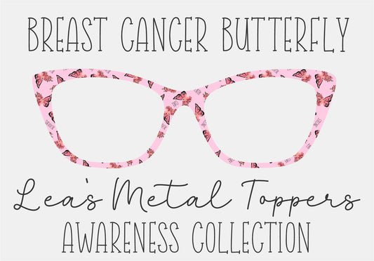 BREAST CANCER BUTTERFLY Eyewear Frame Toppers COMES WITH MAGNETS