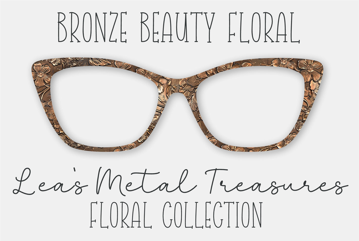 Bronze Beauty Floral Eyewear Frame Toppers