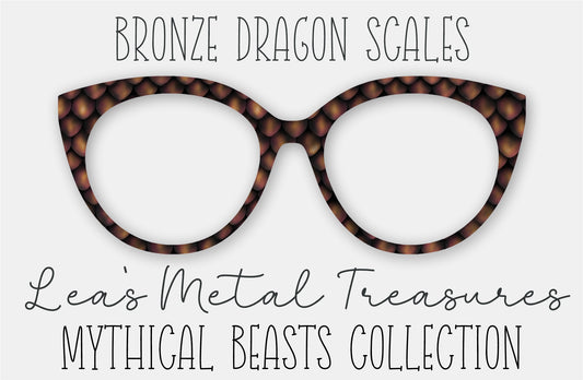 Bronze Dragon Scales Eyewear Frame Toppers