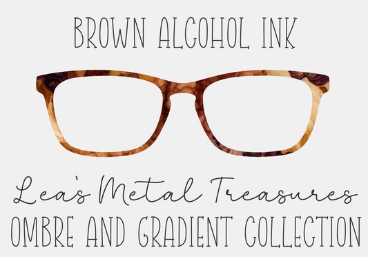BROWN ALCOHOL INK Eyewear Frame Toppers COMES WITH MAGNETS