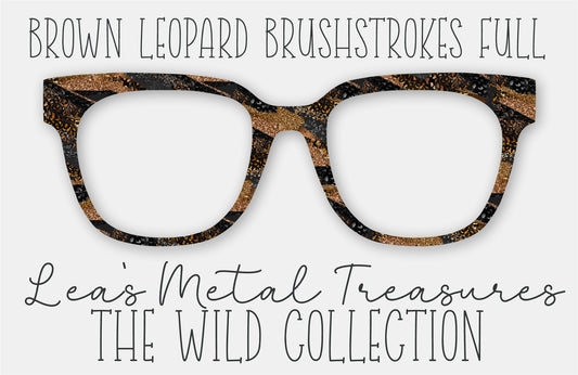 Brown Leopard Brushstrokes Full Eyewear Frame Toppers