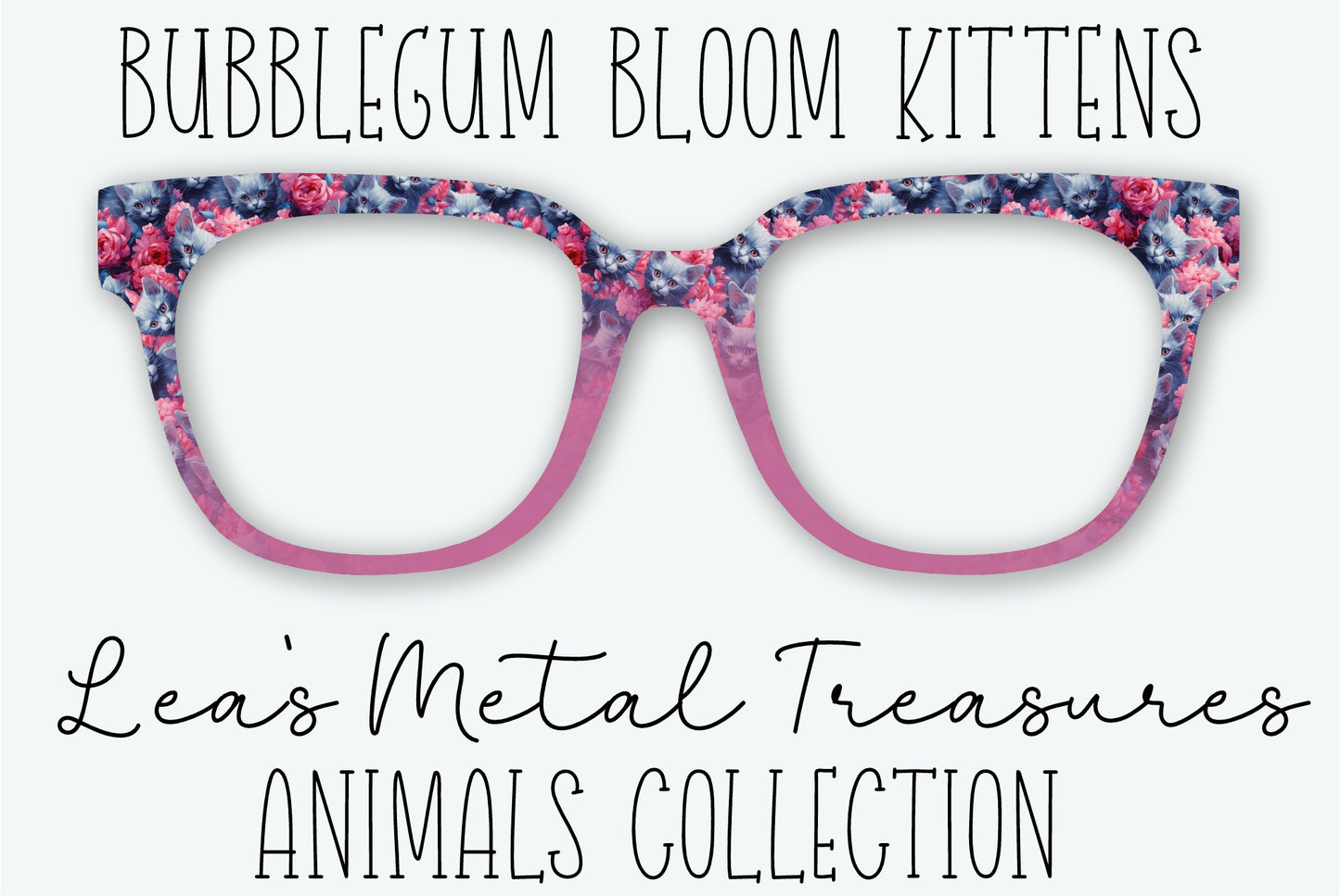 Bubblegum Bloom Kittens Eyewear Frame Toppers