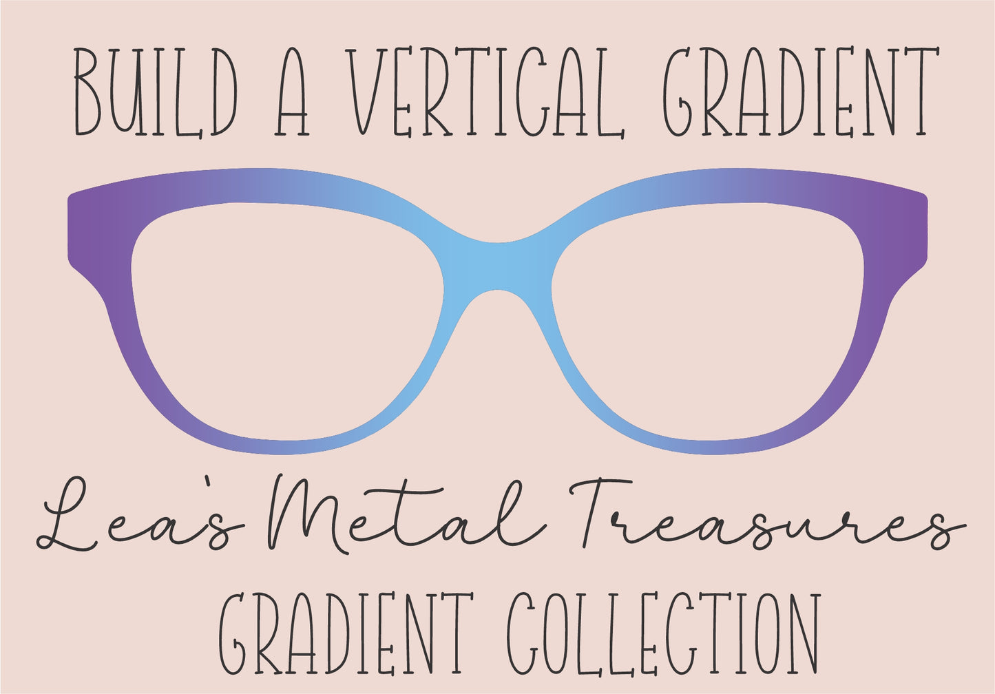 3 Color Vertical Gradient Custom Color Selector Gradient Printed Magnetic Eyeglasses Topper