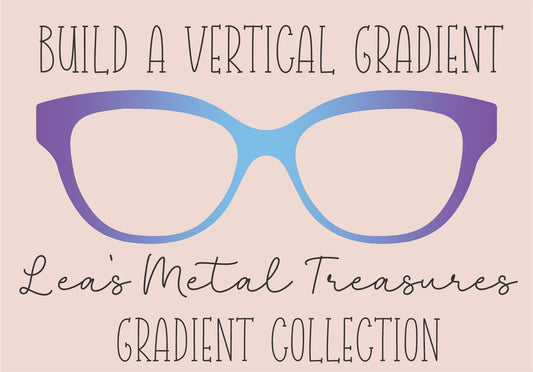 3 Color Vertical Gradient Custom Color Selector Gradient Printed Magnetic Eyeglasses Topper