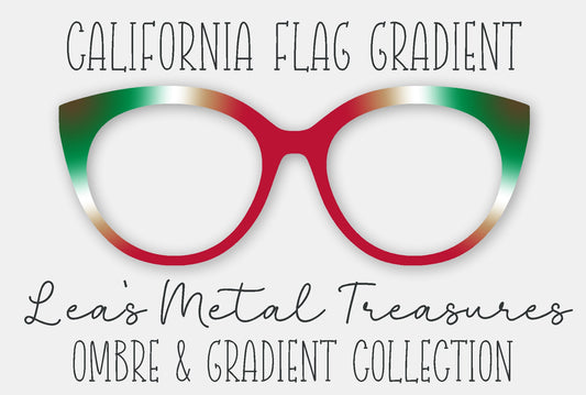 California Flag Gradient Eyewear Frame Toppers