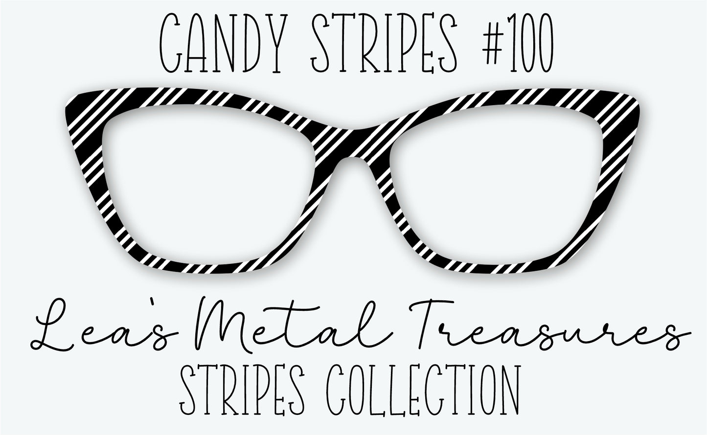 Candy Stripes #100 Eyewear Frame Toppers • DECEMBER 2025 TOPPER OF THE MONTH