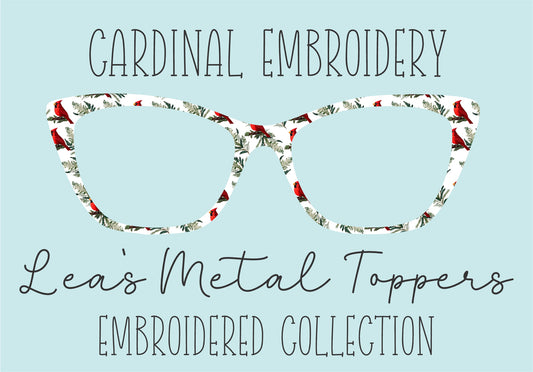 CARDINAL EMBROIDERY Eyewear Frame Toppers COMES WITH MAGNETS