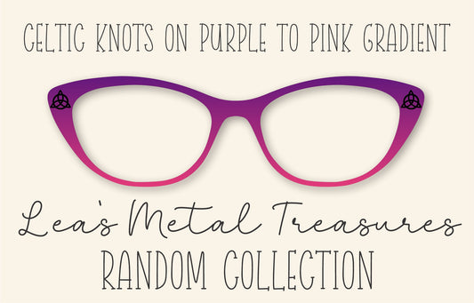 Celtic Knots Purple to Pink Gradient Frame Toppers Comes WITH MAGNETS