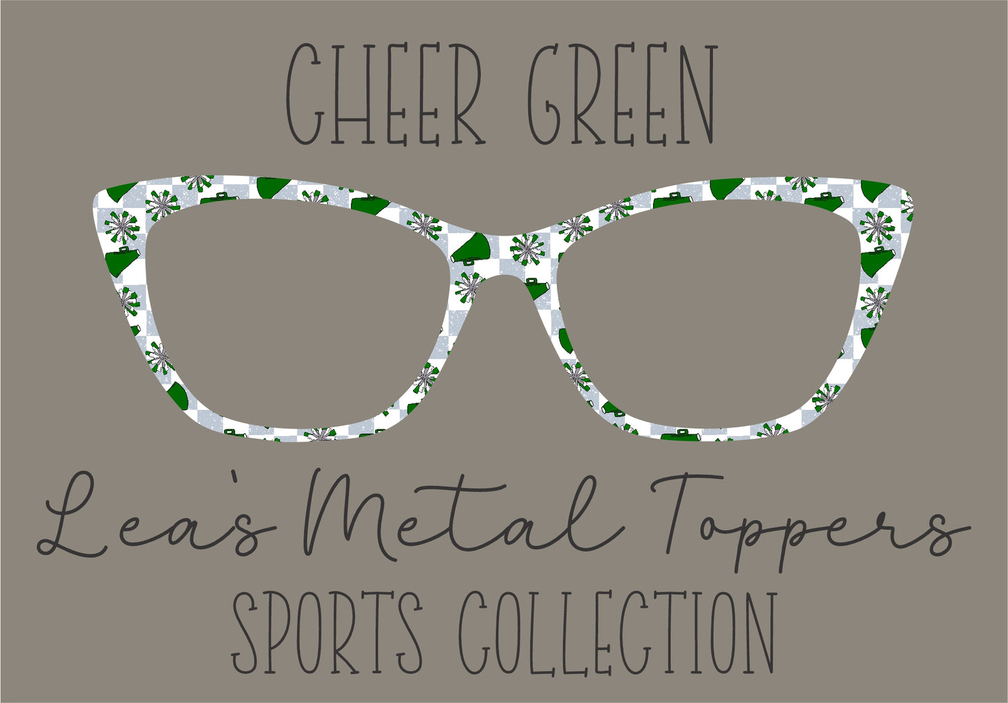 CHEER GREEN Eyewear Frame Toppers COMES WITH MAGNETS