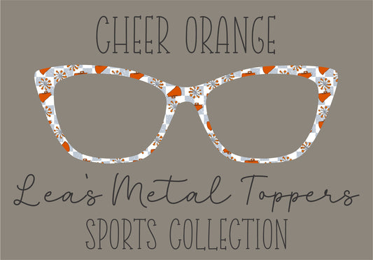 CHEER ORANGE Eyewear Frame Toppers COMES WITH MAGNETS