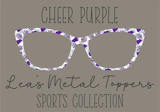CHEER PURPLE Eyewear Frame Toppers COMES WITH MAGNETS