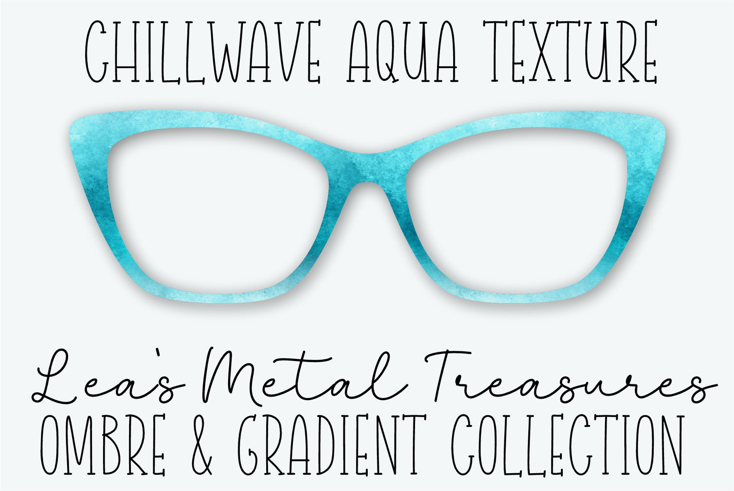 Chillwave Aqua Texture Eyewear Frame Toppers