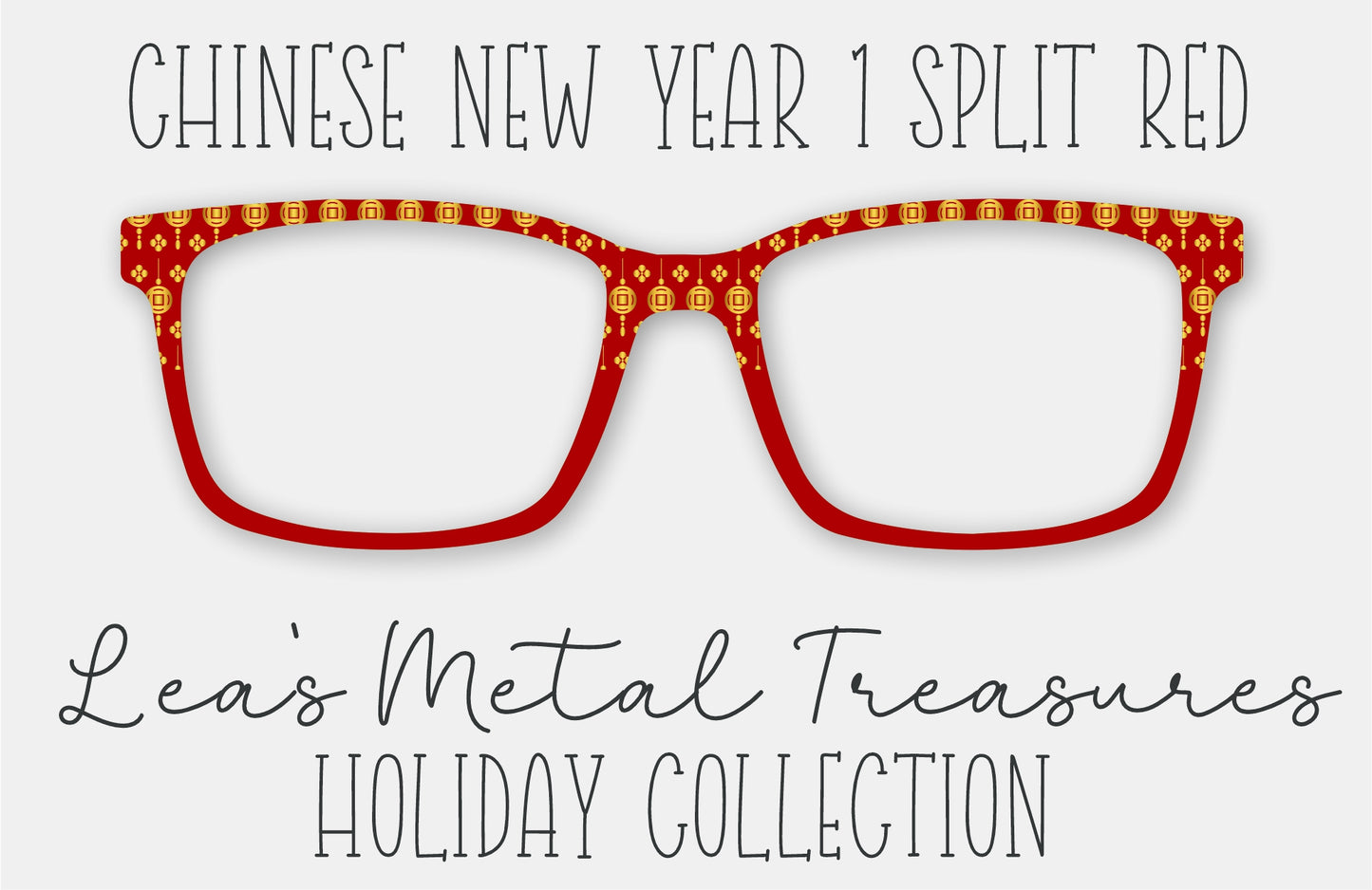 CHINESE NEW YEAR 1 SPLIT RED Eyewear Frame Toppers