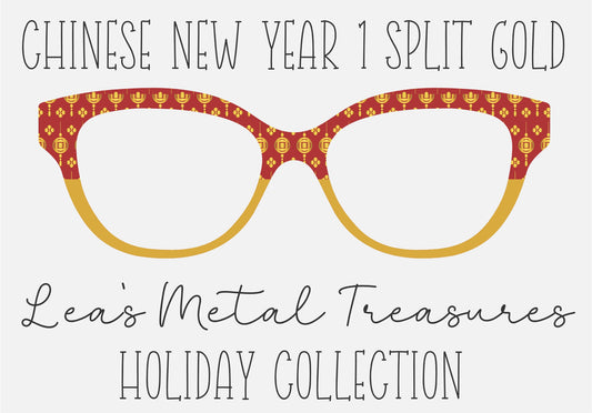 CHINESE NEW YEAR 1 SPLIT GOLD Eyewear Frame Toppers COMES WITH MAGNETS