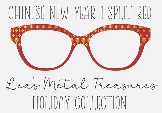 CHINESE NEW YEAR 1 SPLIT RED Eyewear Frame Toppers COMES WITH MAGNETS