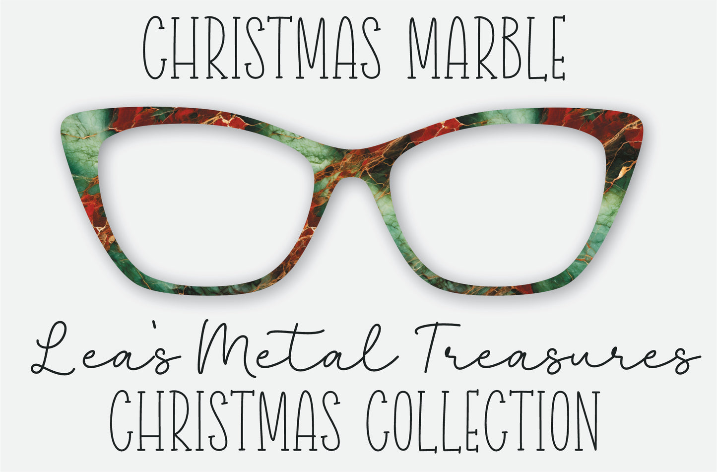 Christmas Marble Eyewear Frame Toppers