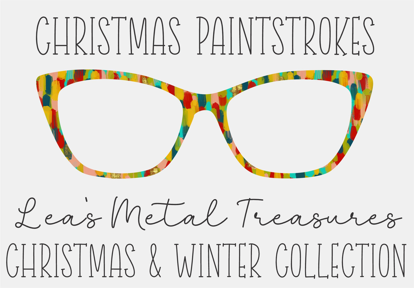 CHRISTMAS PAINSTROKES Eyewear Frame Toppers COMES WITH MAGNETS