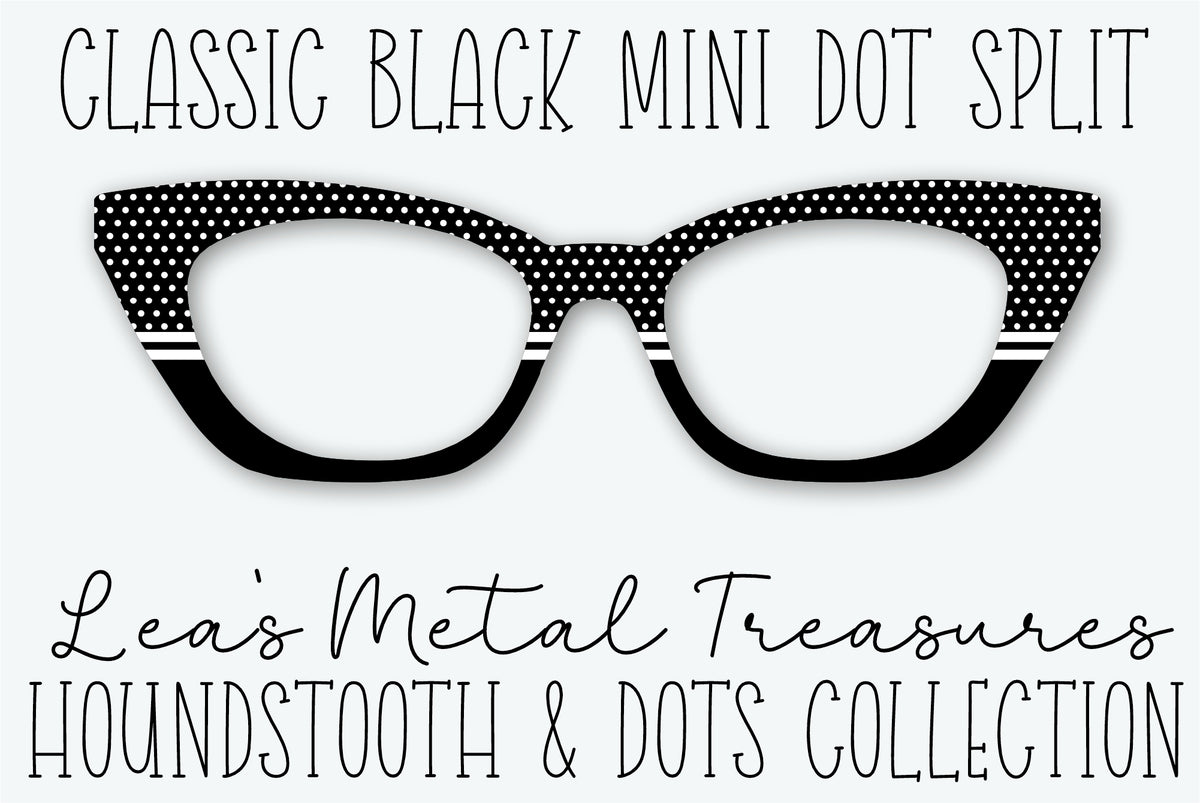 CLASSIC BLACK MINI DOT SPLIT Eyewear Frame Toppers
