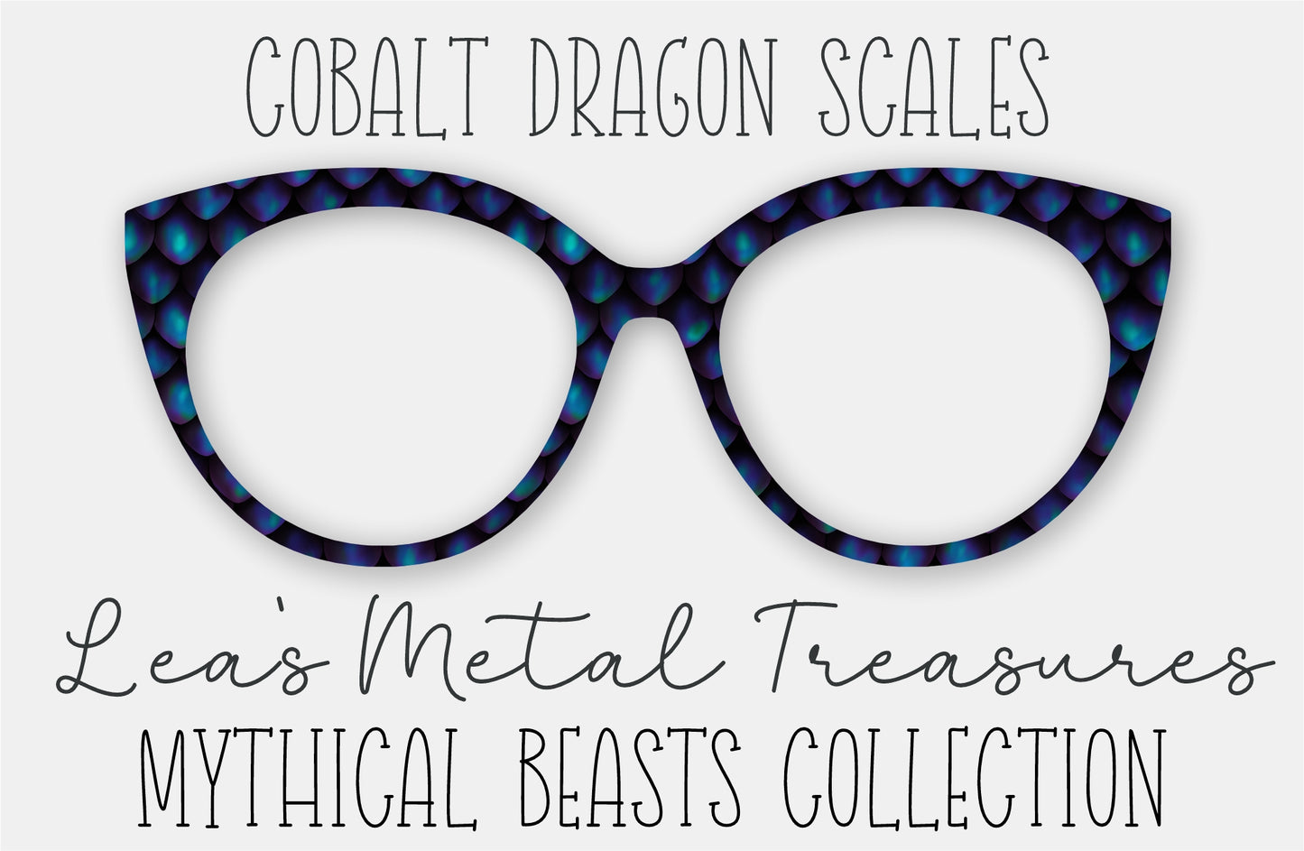 Cobalt Dragon Scales Eyewear Frame Toppers COMES WITH MAGNETS