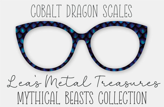 Cobalt Dragon Scales Eyewear Frame Toppers COMES WITH MAGNETS