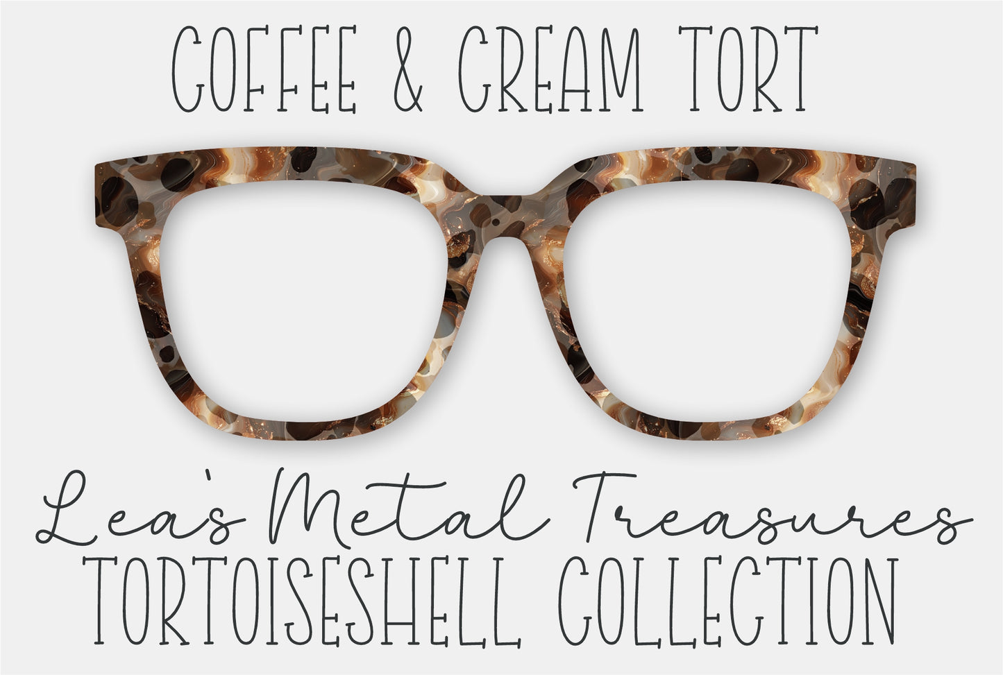 Coffee Cream Tort Eyewear Frame Toppers