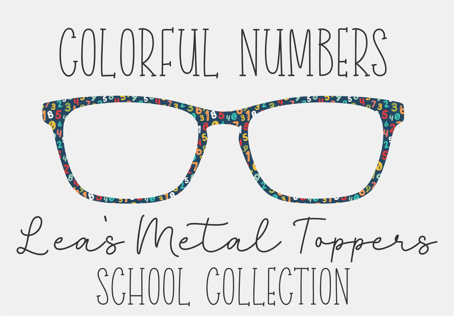 COLORFUL NUMBERS Eyewear Frame Toppers COMES WITH MAGNETS
