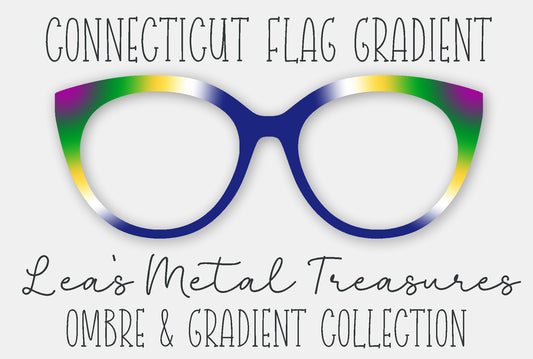 Connecticut Flag Gradient Eyewear Frame Toppers