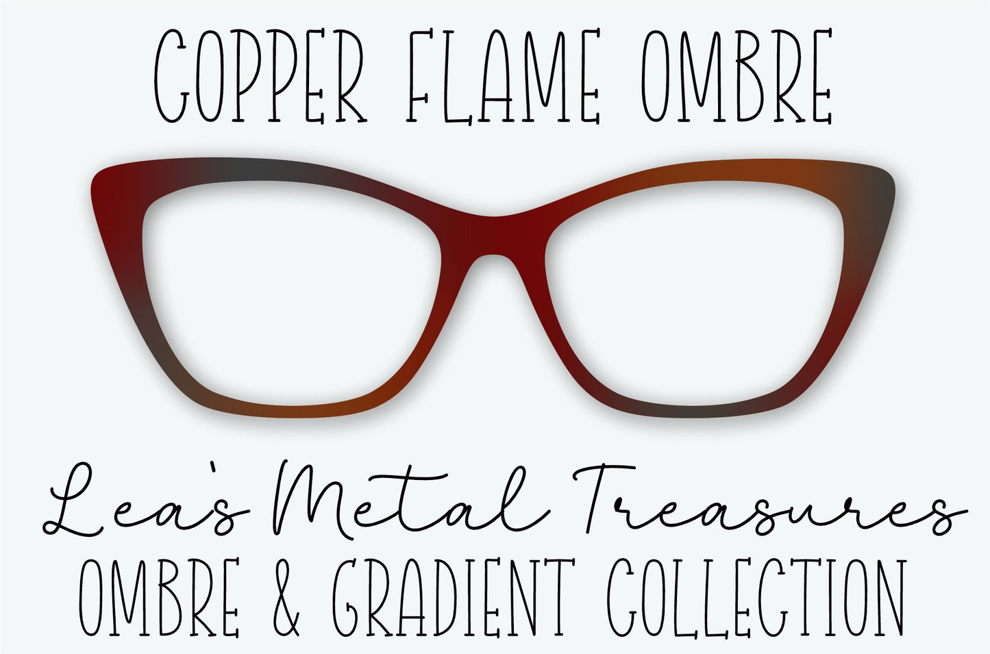 Copper Flame Ombre Eyewear Frame Topper