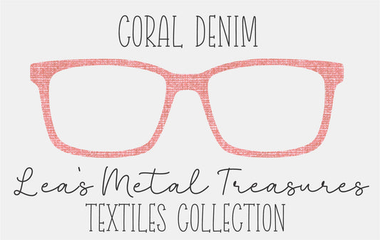Coral Denim Eyewear Frame Toppers COMES WITH MAGNETS