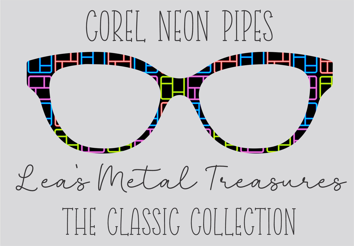 COREL NEON PIPES Eyewear Frame Toppers COMES WITH MAGNETS