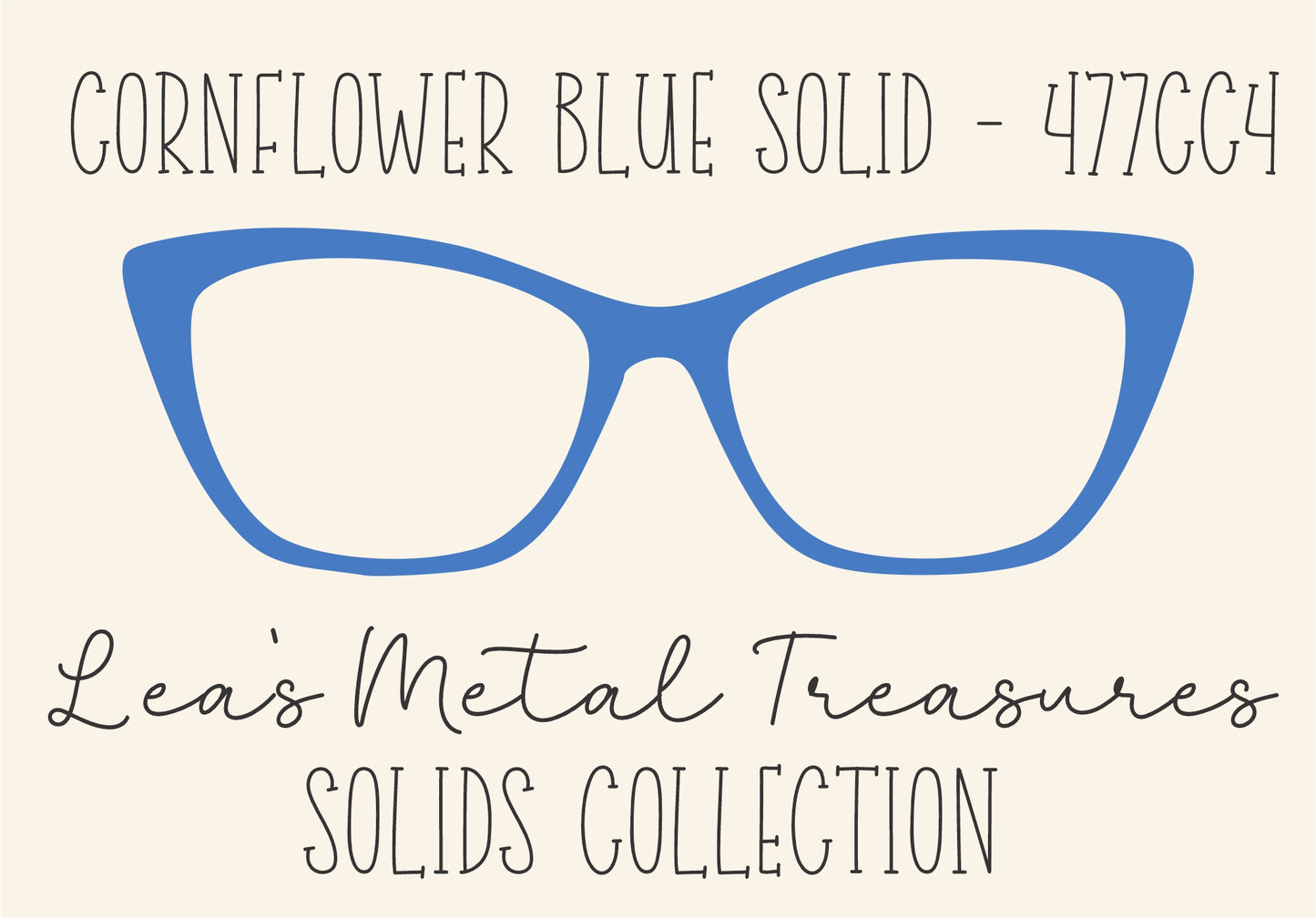 CORNFLOWER BLUE SOLID 477CC4 Eyewear Frame Toppers COMES WITH MAGNETS
