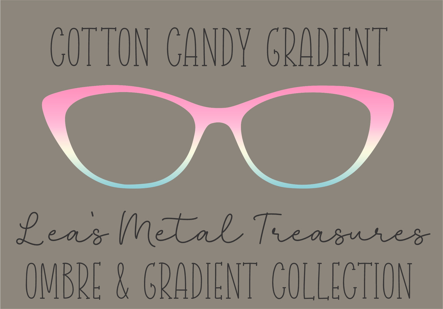 Cotton Candy Gradient Eyewear Frame Toppers COMES WITH MAGNETS