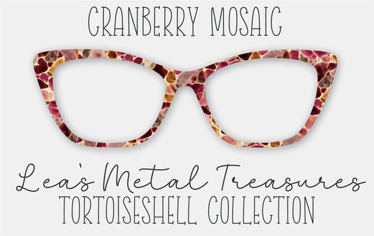 CRANBERRY MOSAIC Tort inspired Eyewear Frame Toppers