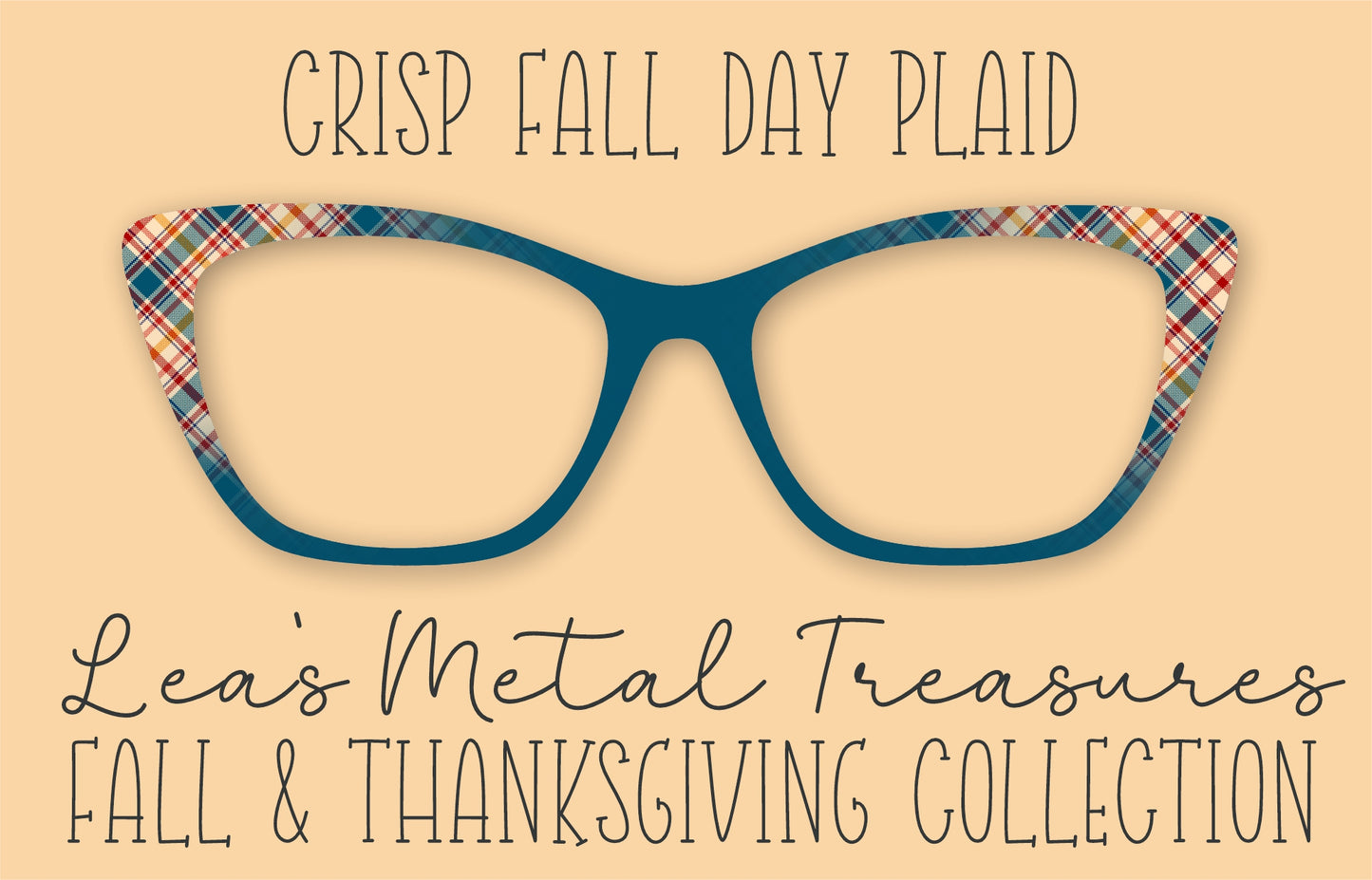 CRISP FALL DAY PLAID Eyewear Frame Toppers