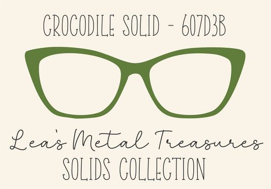 CROCODILE SOLID 607D3B Eyewear Frame Toppers COMES WITH MAGNETS