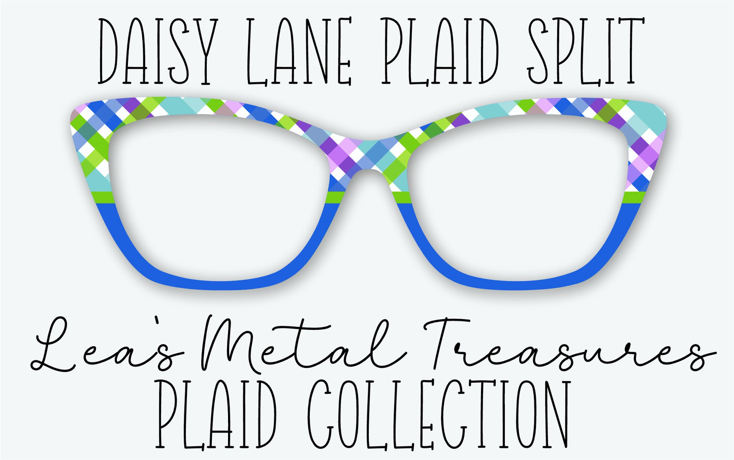 DAISY LANE PLAID SPLIT Eyewear Frame Toppers • MARCH 2026 TOPPER OF THE MONTH