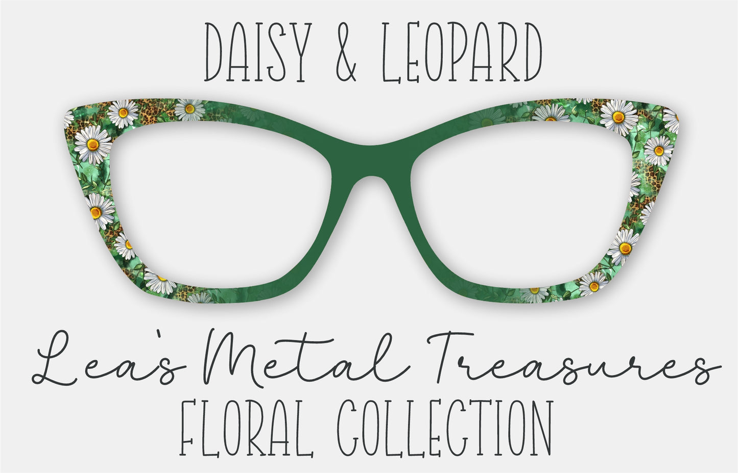 READY TO SHIP • Daisy Leopard Eyewear Frame Toppers