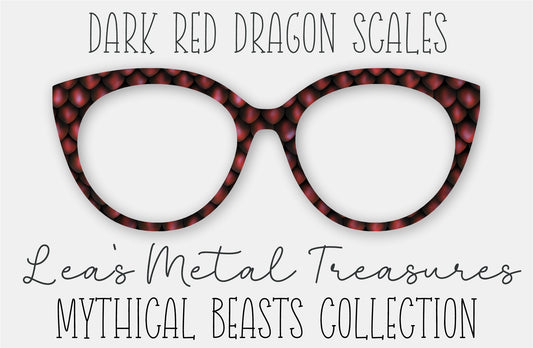 Dark Red Dragon Scales Eyewear Frame Toppers COMES WITH MAGNETS