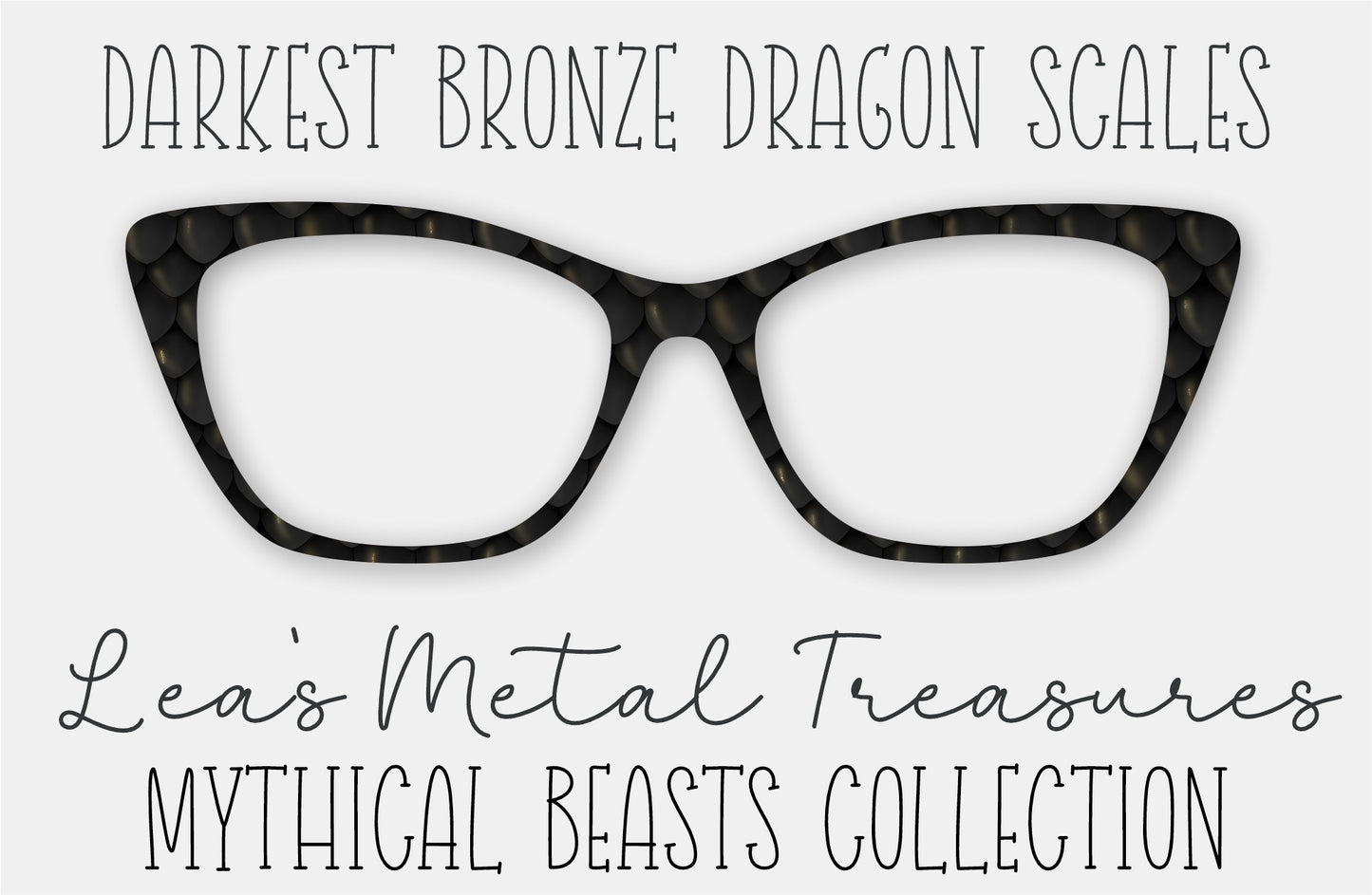 Darkest Bronze Dragon Scales Eyewear Frame Toppers COMES WITH MAGNETS