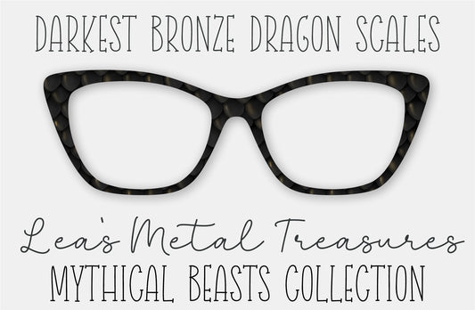 Darkest Bronze Dragon Scales Eyewear Frame Toppers COMES WITH MAGNETS